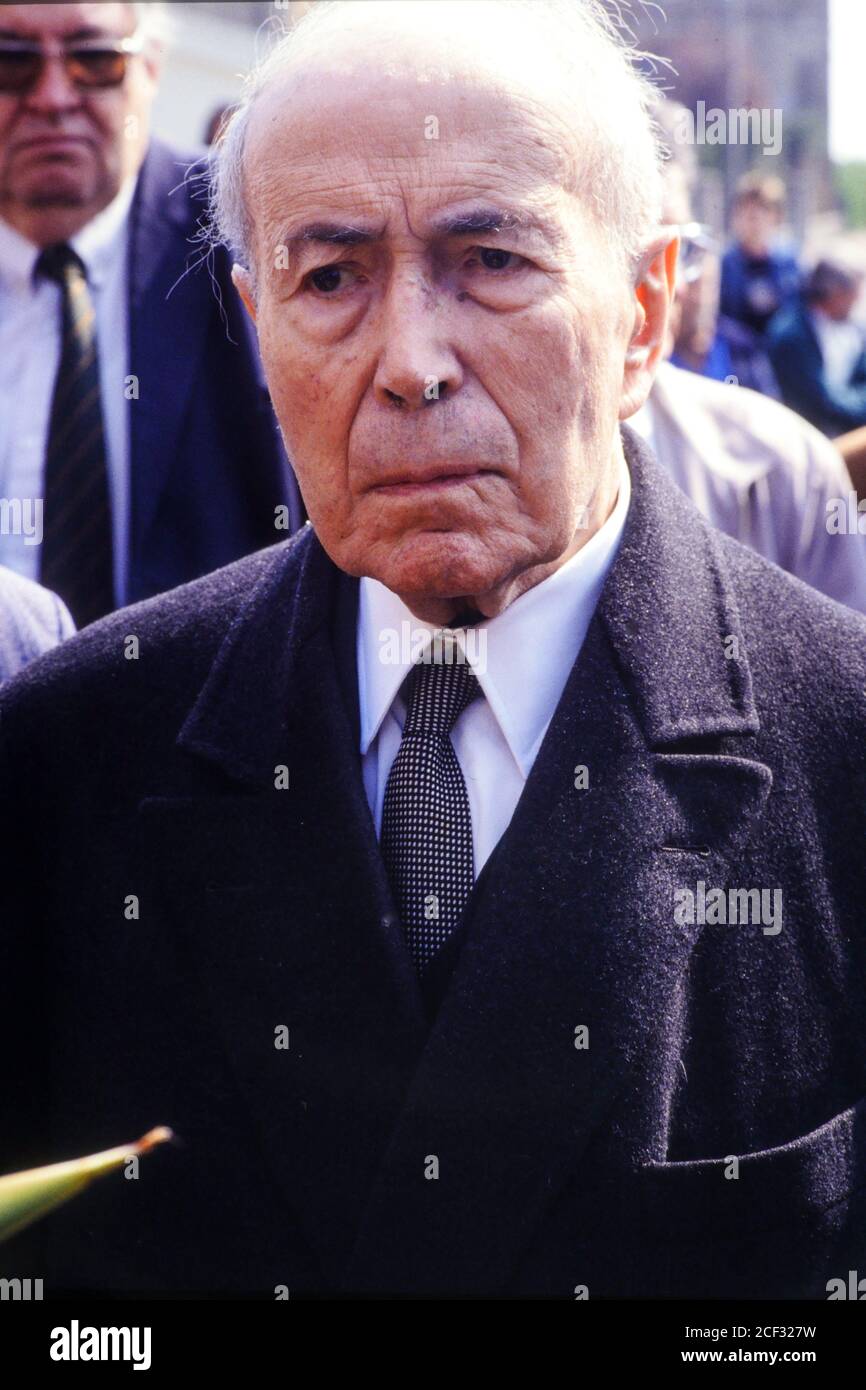 Antoine Pinay attends the celebration of his 100th anniversary, Saint