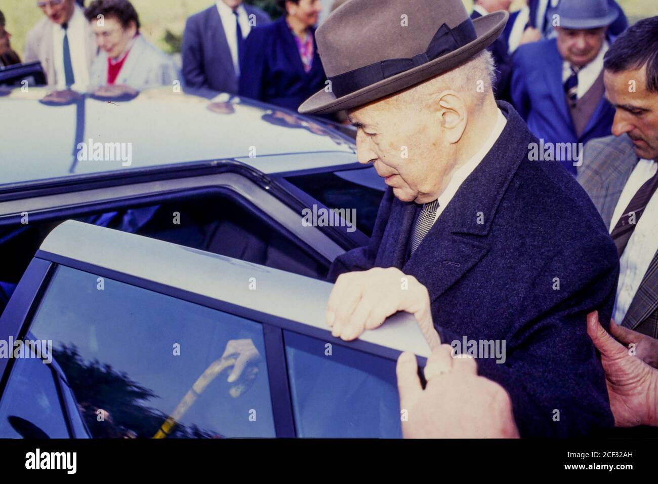 Antoine Pinay attends the celebration of his 100th anniversary, Saint