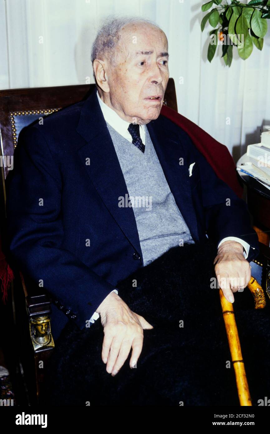 Antoine Pinay poses at home, the day before the celebration of his
