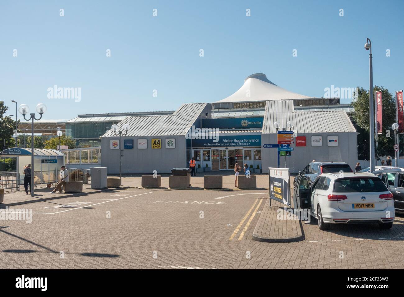 Victor Hugo Terminal at Folkestone for Euro Tunnel crossings to Calais Stock Photo