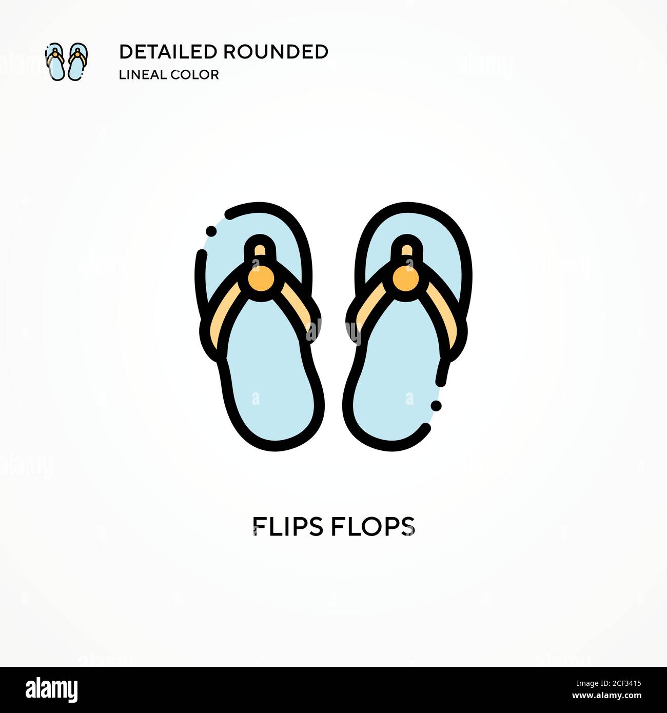 Flips flops vector icon. Modern vector illustration concepts. Easy to edit and customize. Stock Vector