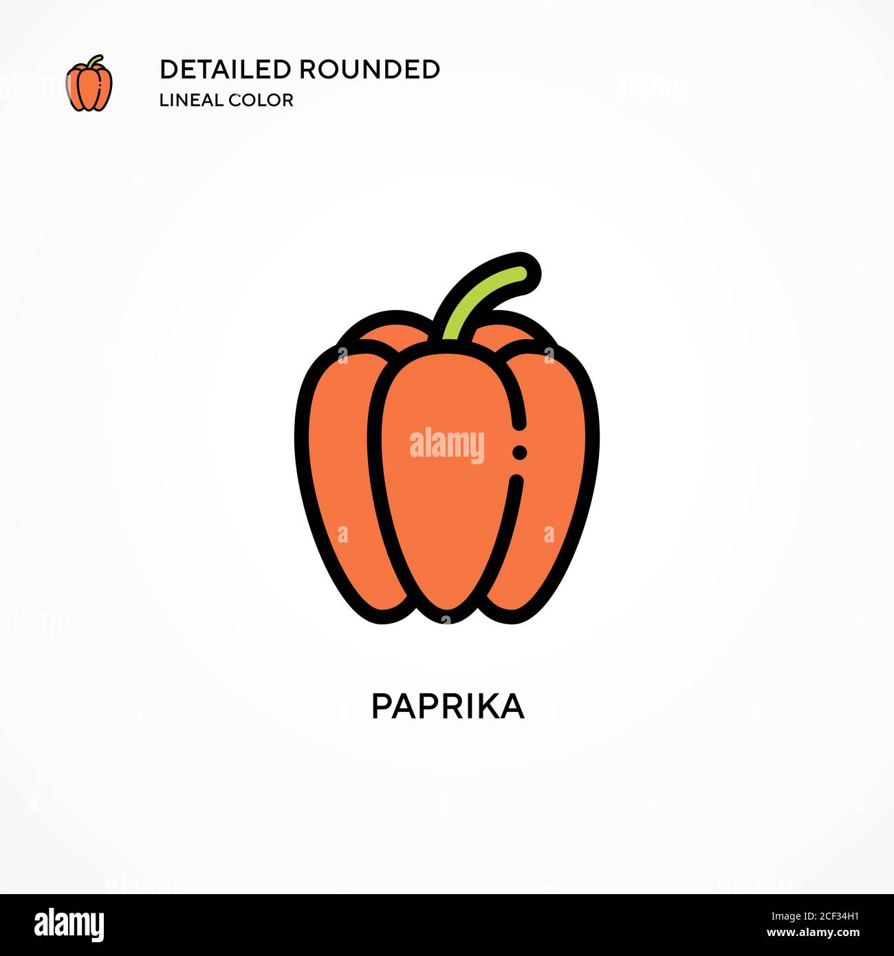Paprika vector icon. Modern vector illustration concepts. Easy to edit and  customize Stock Vector Image \u0026 Art - Alamy, image size:1300x1390