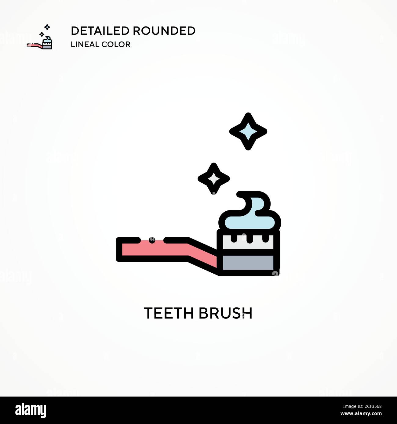 Teeth brush vector icon. Modern vector illustration concepts. Easy to edit and customize. Stock Vector
