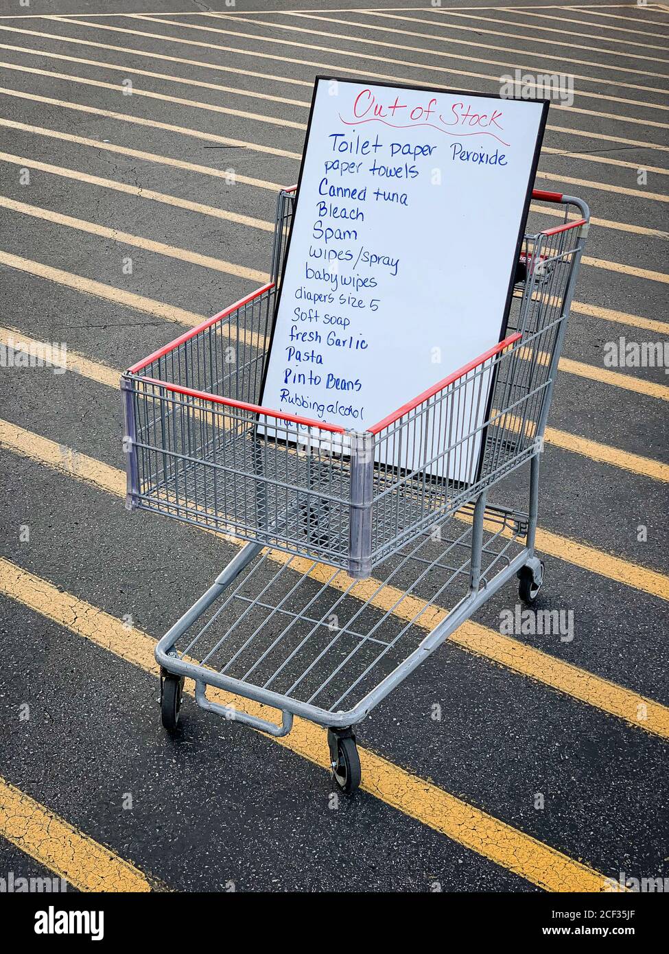Empty Shopping Cart Stock Photo Alamy