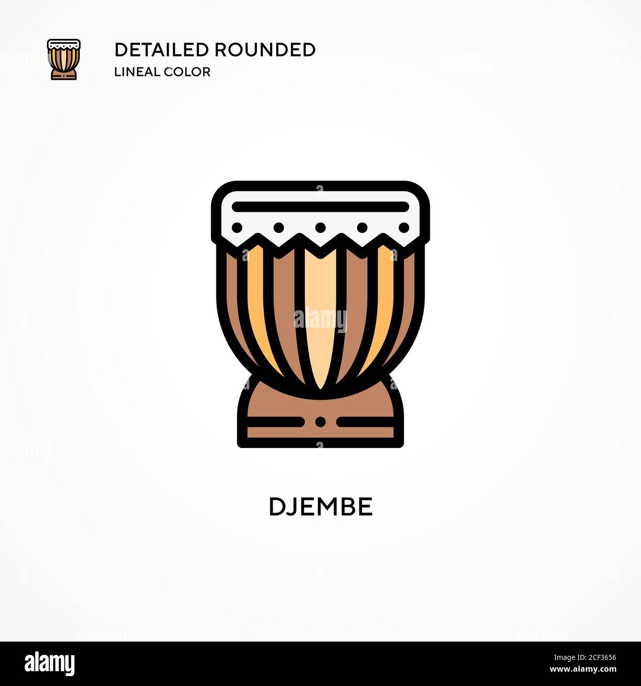 Djembe vector icon. Modern vector illustration concepts. Easy to edit ...