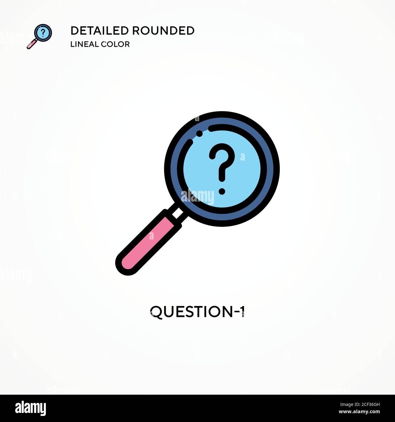 Question-1 vector icon. Modern vector illustration concepts. Easy to edit and customize. Stock Vector