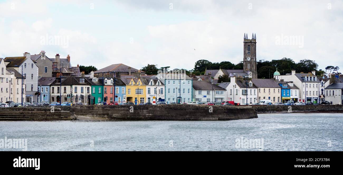 Donaghadee seafront from the pier Stock Photo