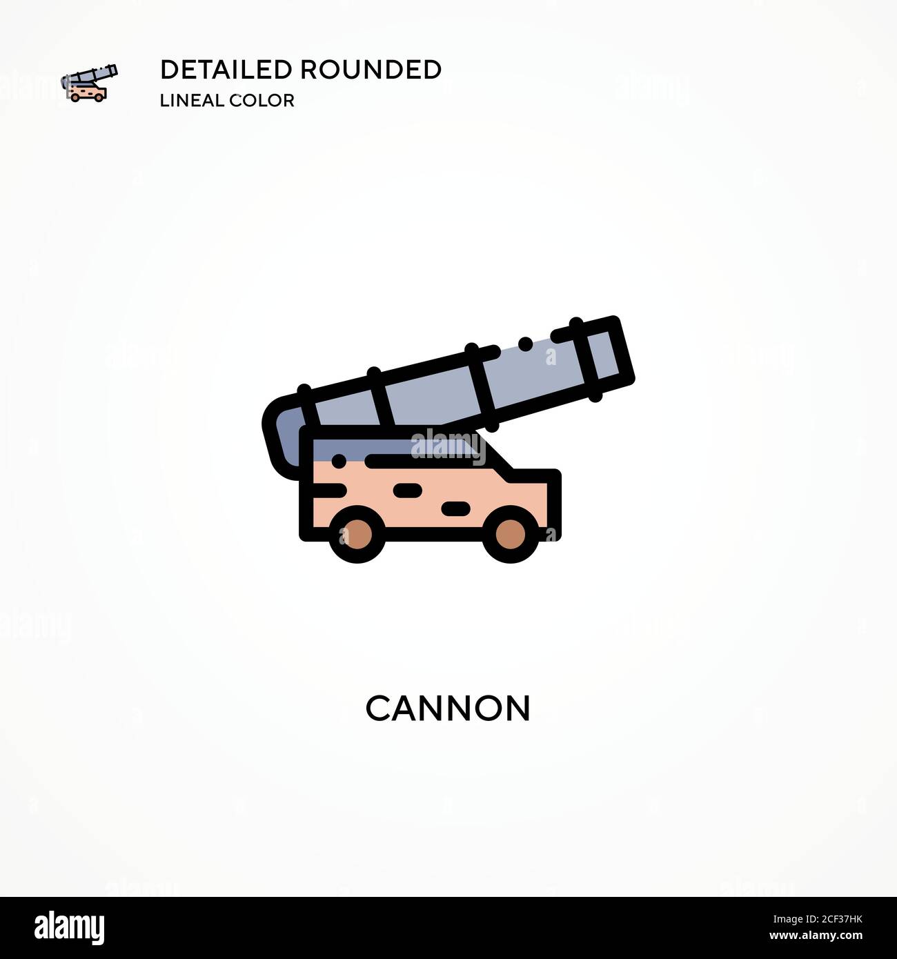 Cannon vector icon. Modern vector illustration concepts. Easy to edit ...