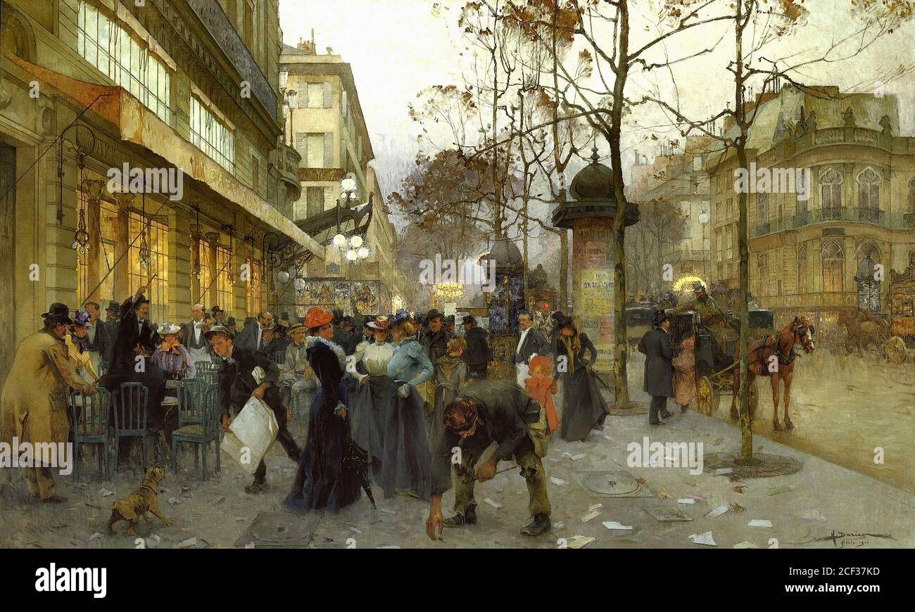 Paris street painting 19th century hi-res stock photography and images ...