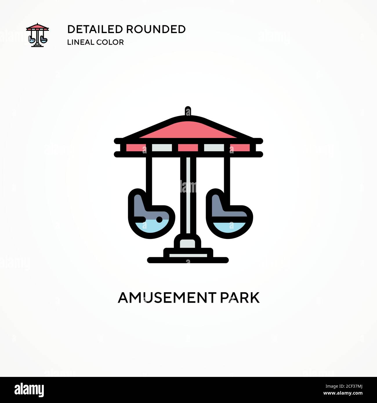 Amusement park vector icon. Modern vector illustration concepts. Easy to edit and customize. Stock Vector