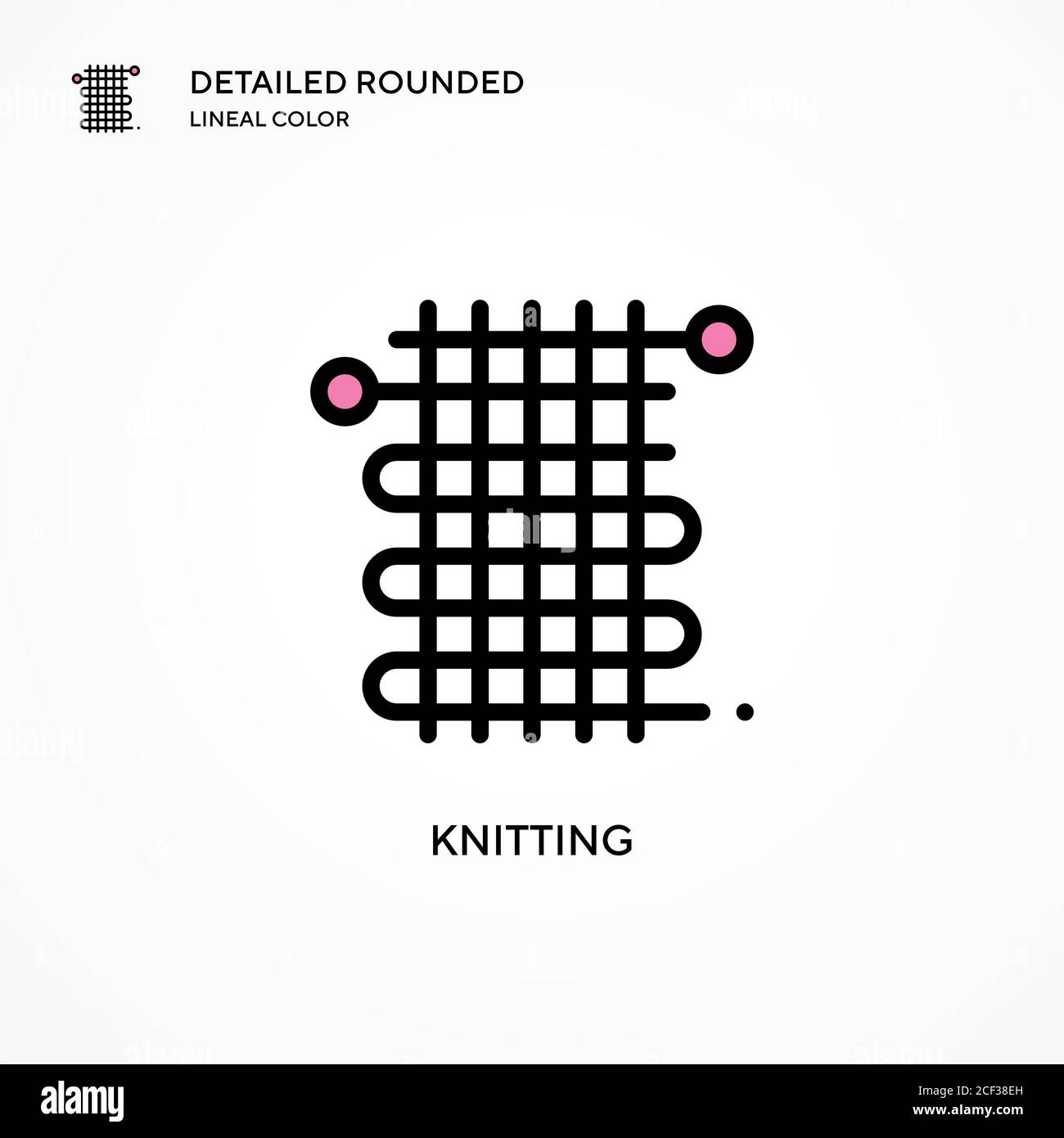 Knitting vector icon. Modern vector illustration concepts. Easy to edit and customize. Stock Vector