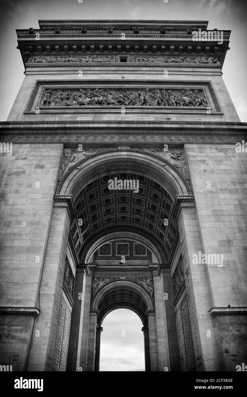Arc de triomphe tourist destination Black and White Stock Photos ...