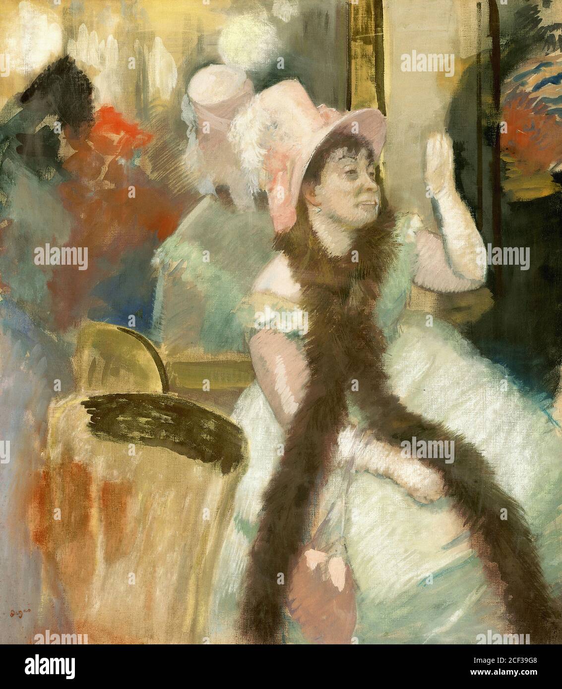 Degas Edgar - Portrait After a Costume Ball (Portrait of Madame Dietz-Monnin) 1879 - French School - 19th  Century Stock Photo