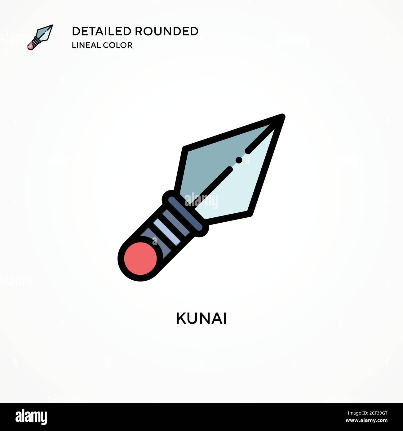 Kunai vector icon. Modern vector illustration concepts. Easy to edit and customize. Stock Vector
