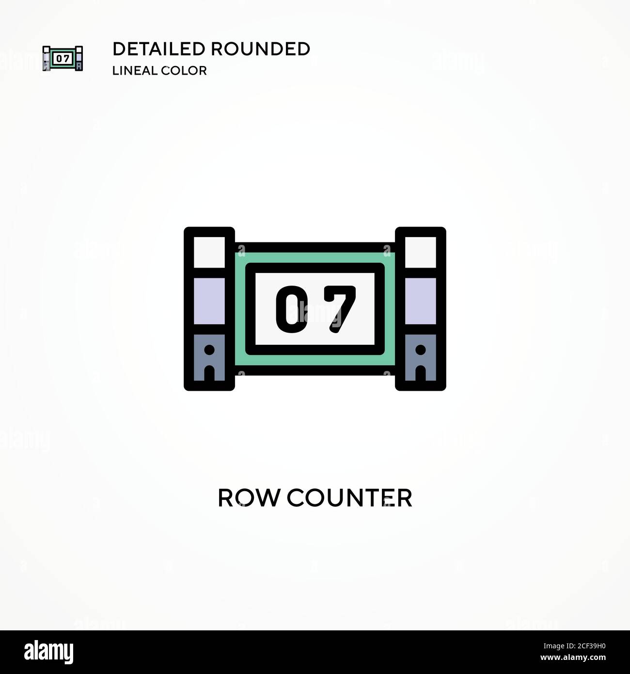 Row counter vector icon. Modern vector illustration concepts. Easy to edit and customize. Stock Vector