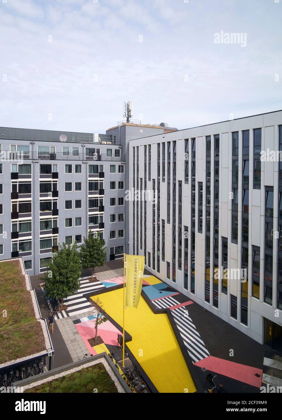 The Hague, The Nederlands, Europe, the Student Hotel, view of the inner