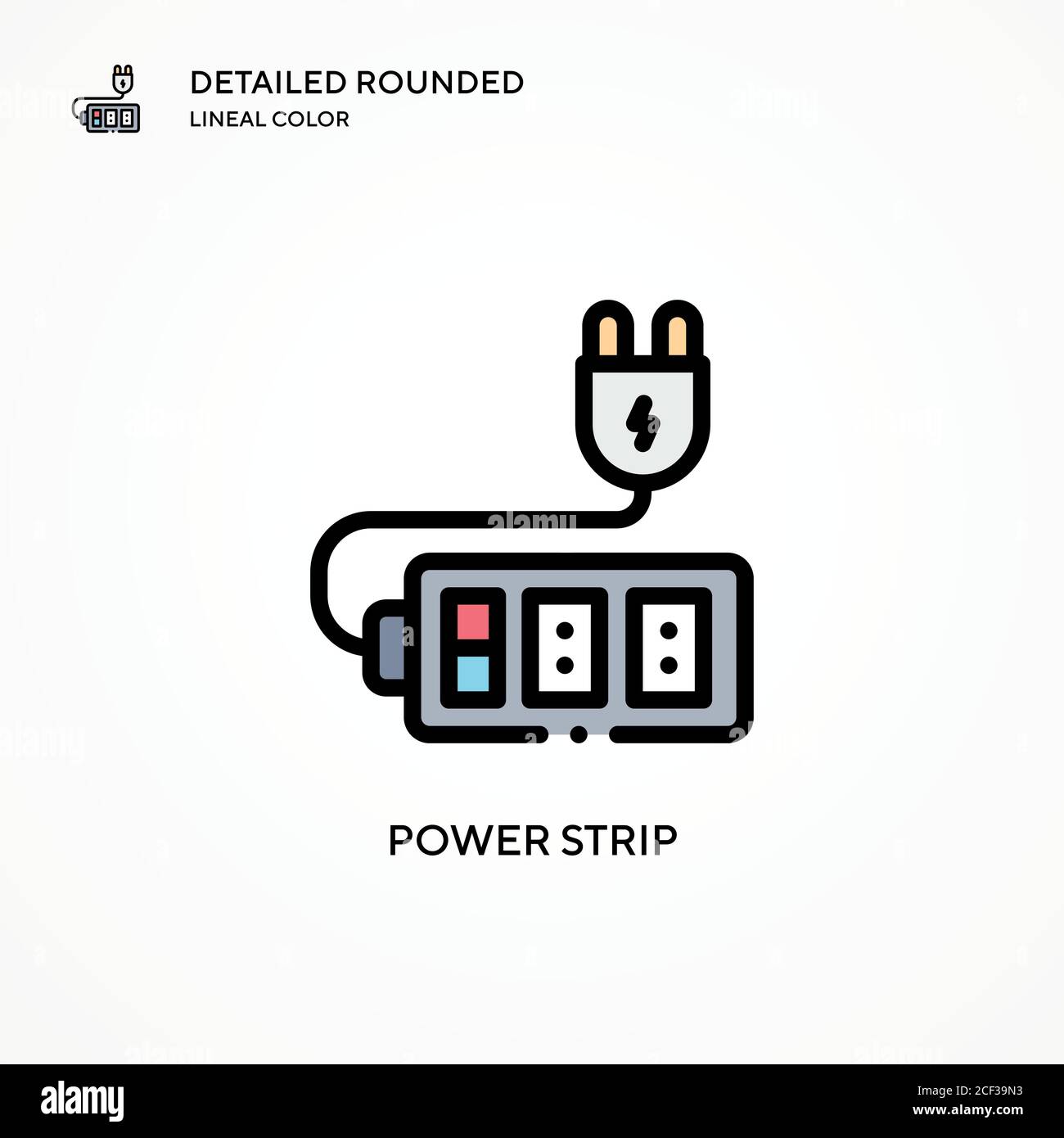 Power strip vector icon. Modern vector illustration concepts. Easy to
