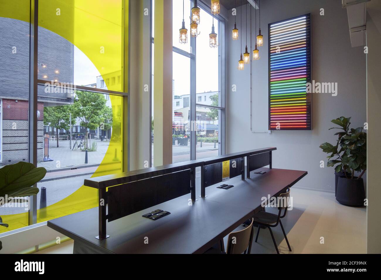 The Hague, The Nederlands, Europe, The Student Hotel, co working area for students and clients Stock Photo