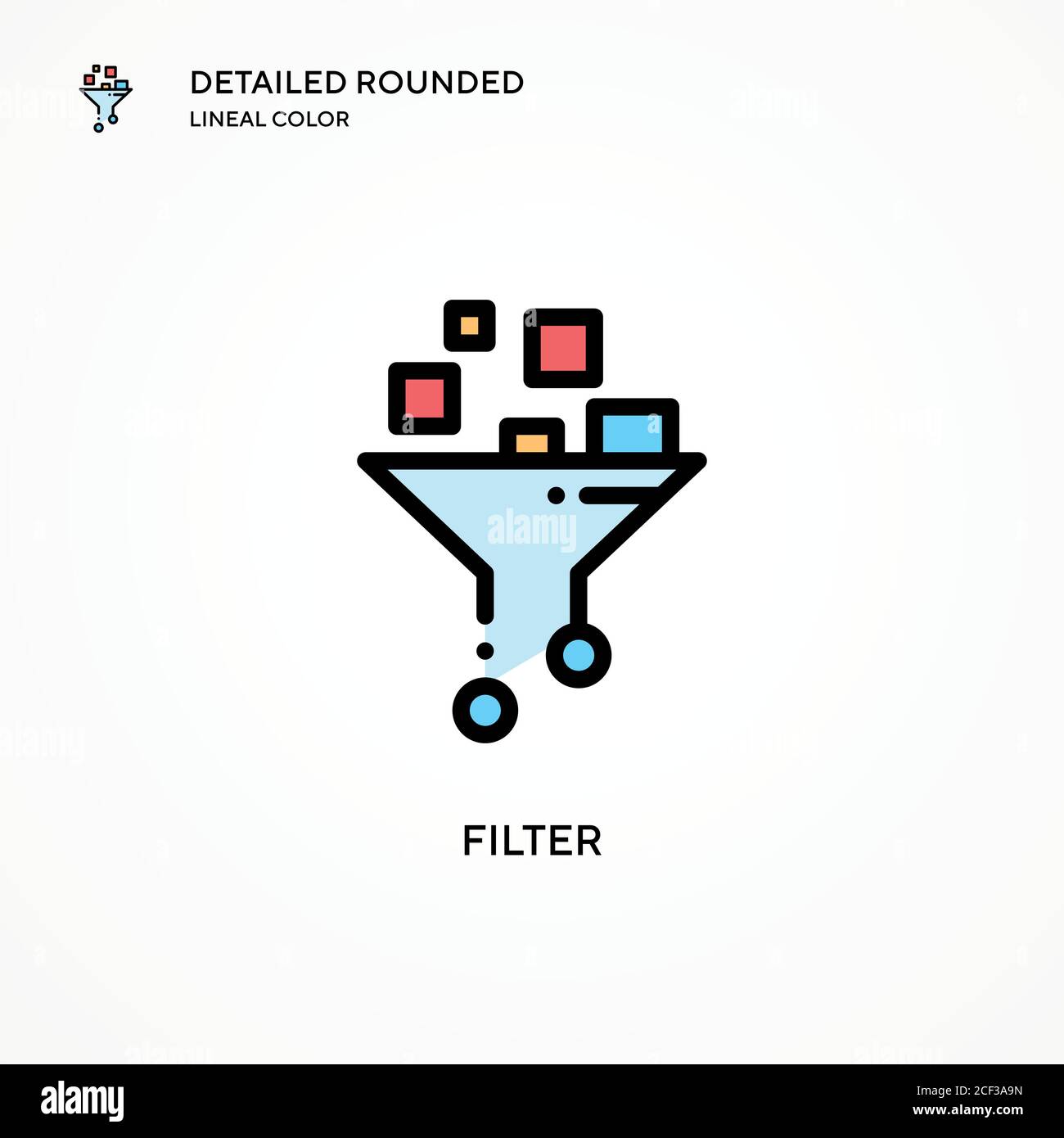 Filter vector icon. Modern vector illustration concepts. Easy to edit ...