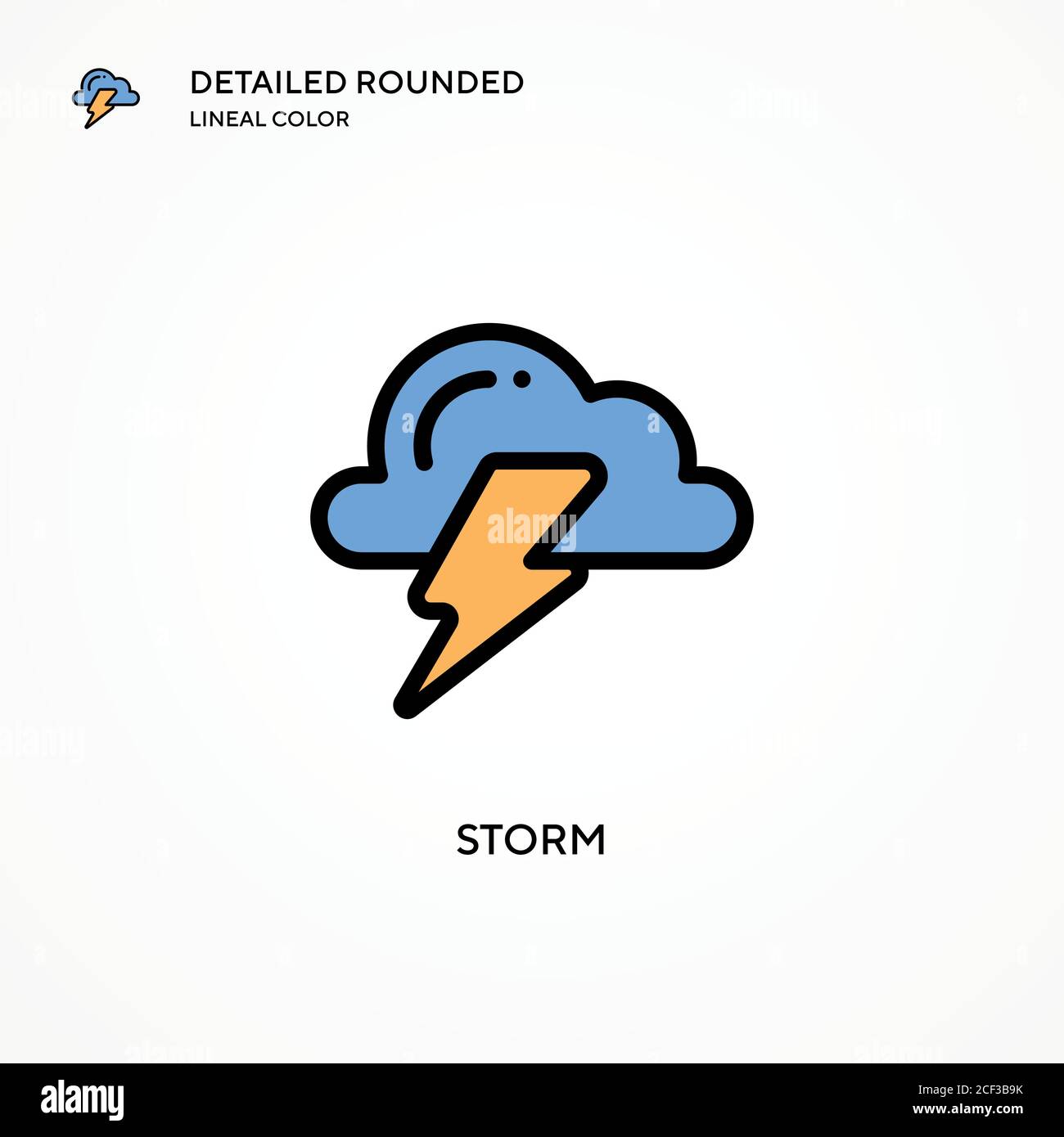 Storm vector icon. Modern vector illustration concepts. Easy to edit ...