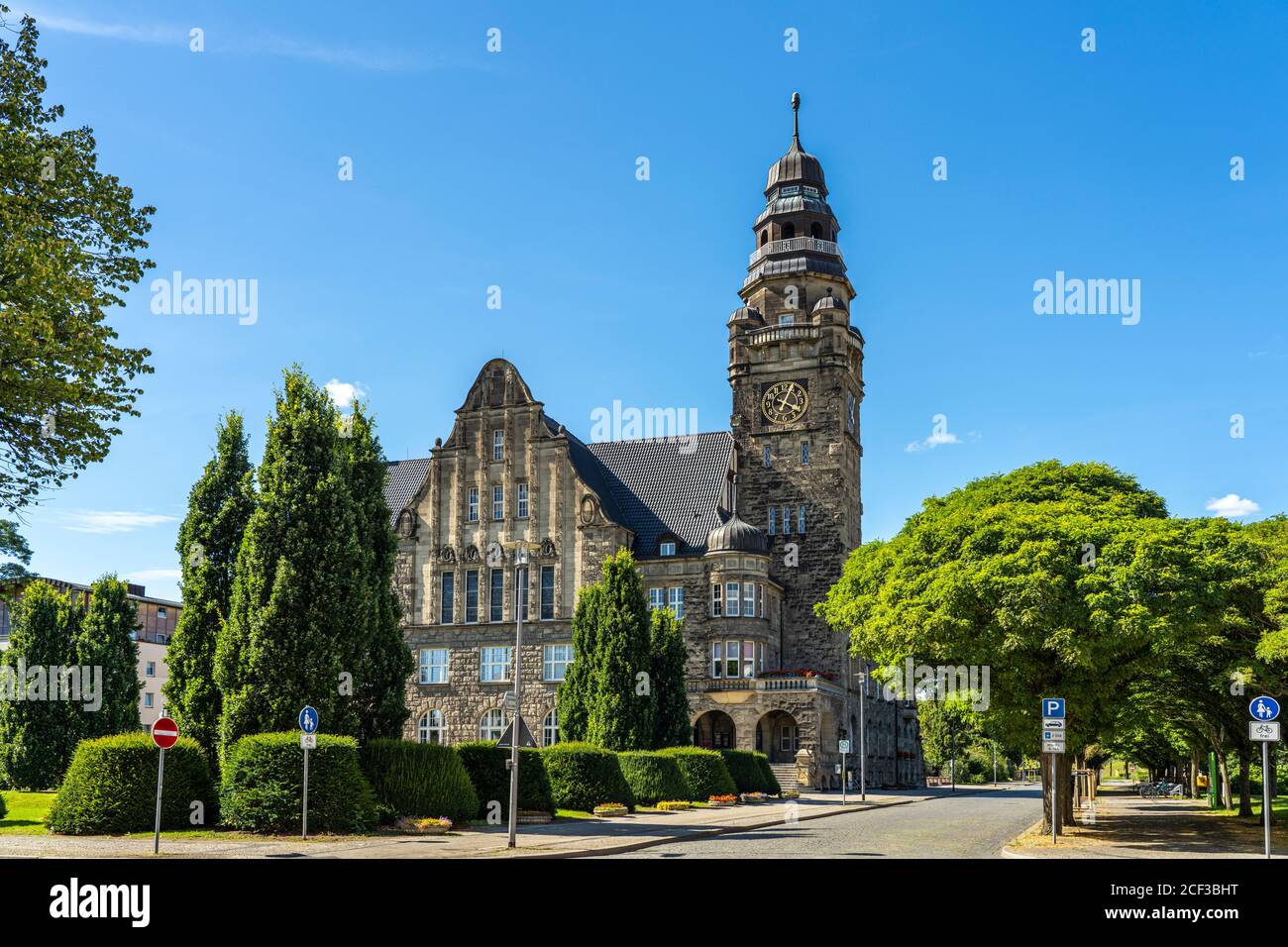 Rathaus in Wittenberge, Brandenburg, Deutschland |  Wittenberge City Hall,  Brandenburg, Germany, Stock Photo