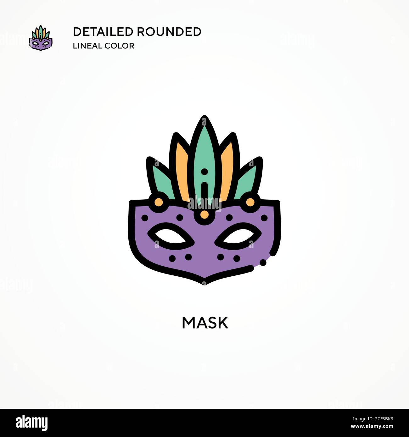 Mask vector icon. Modern vector illustration concepts. Easy to edit and ...