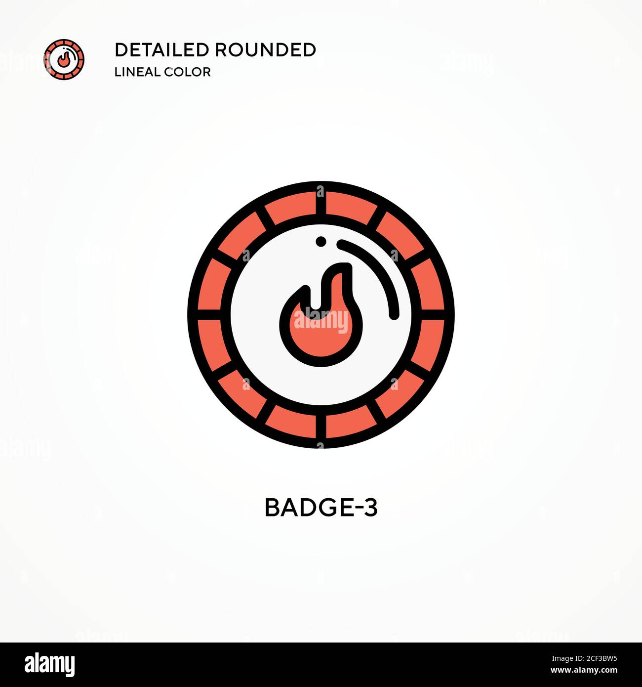 Badge-3 vector icon. Modern vector illustration concepts. Easy to edit and customize. Stock Vector