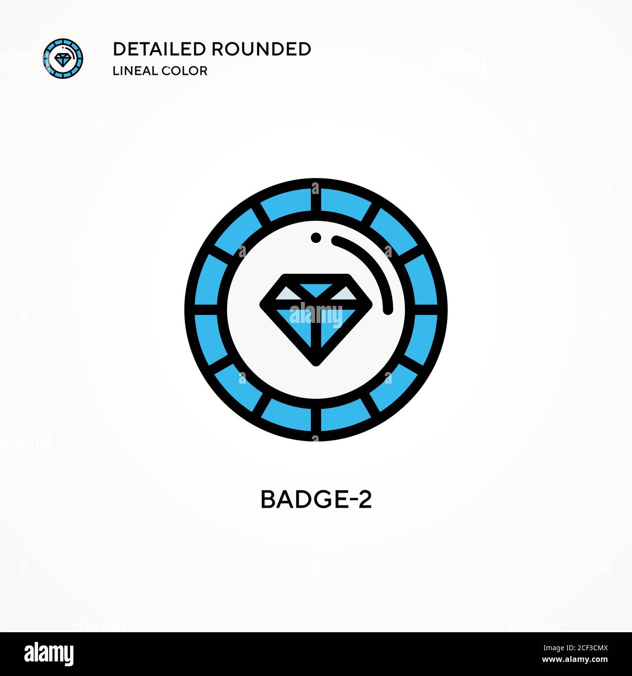 Badge-2 vector icon. Modern vector illustration concepts. Easy to edit ...
