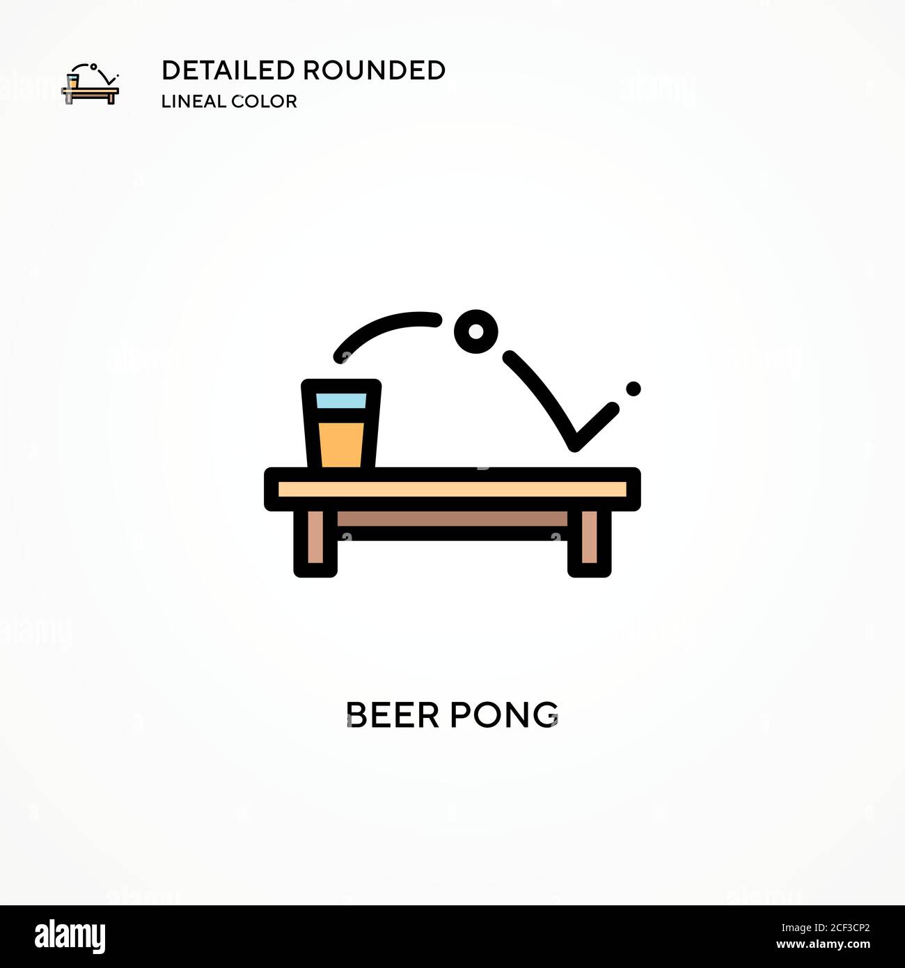 Beer pong vector icon. Modern vector illustration concepts. Easy to