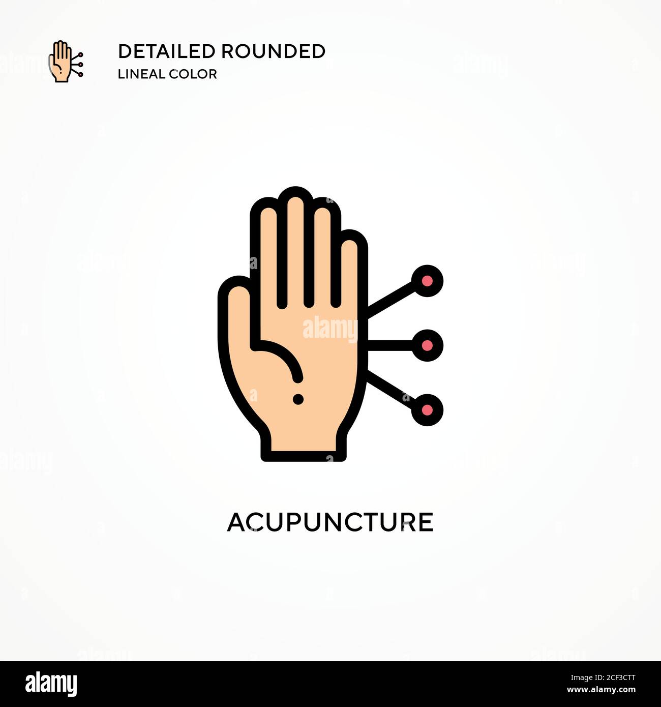 Acupuncture vector icon. Modern vector illustration concepts. Easy to ...