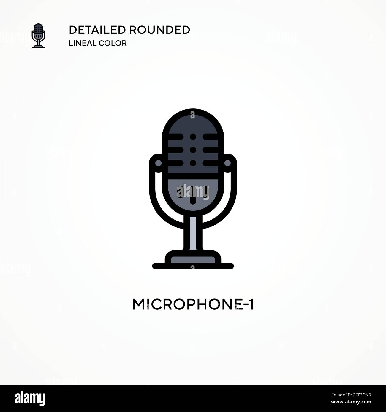 Microphone-1 vector icon. Modern vector illustration concepts. Easy to edit and customize. Stock Vector