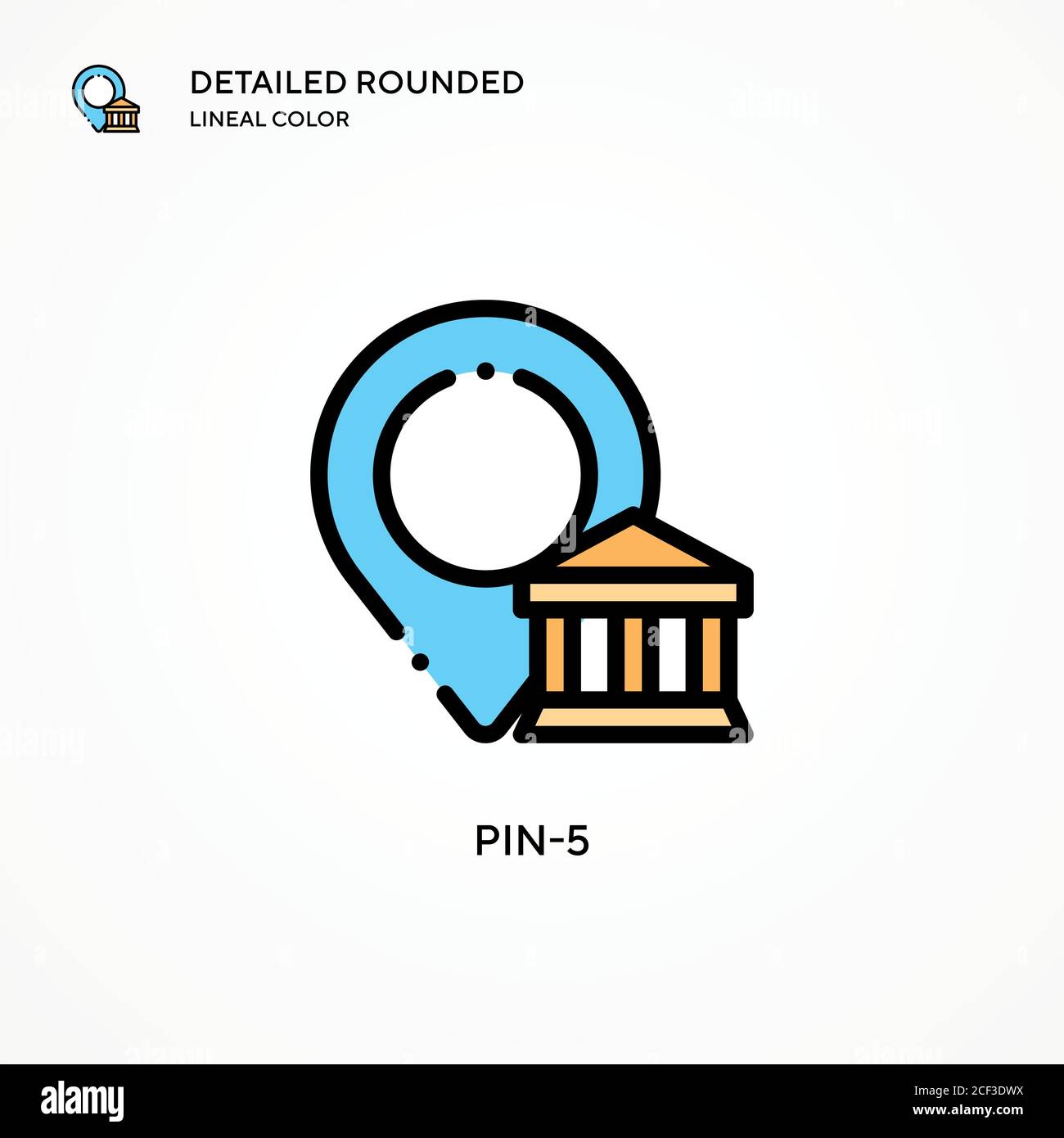 Pin-5 vector icon. Modern vector illustration concepts. Easy to edit and customize. Stock Vector