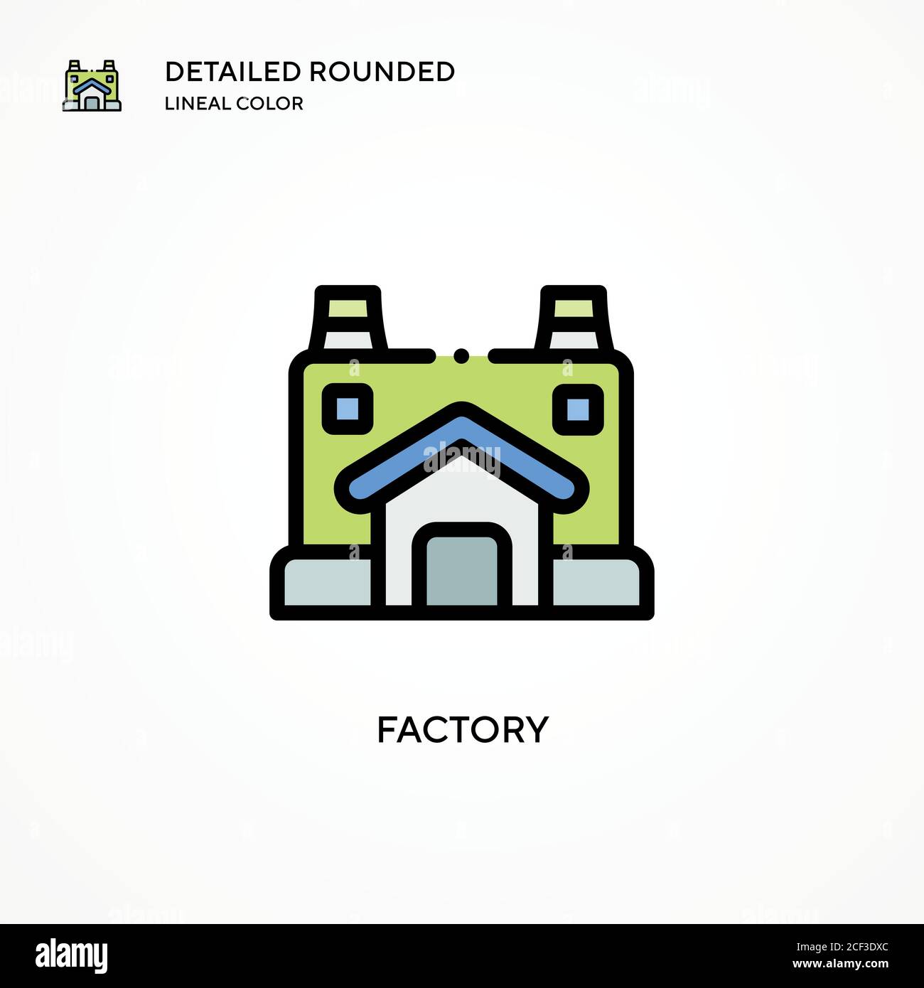 Factory vector icon. Modern vector illustration concepts. Easy to edit ...