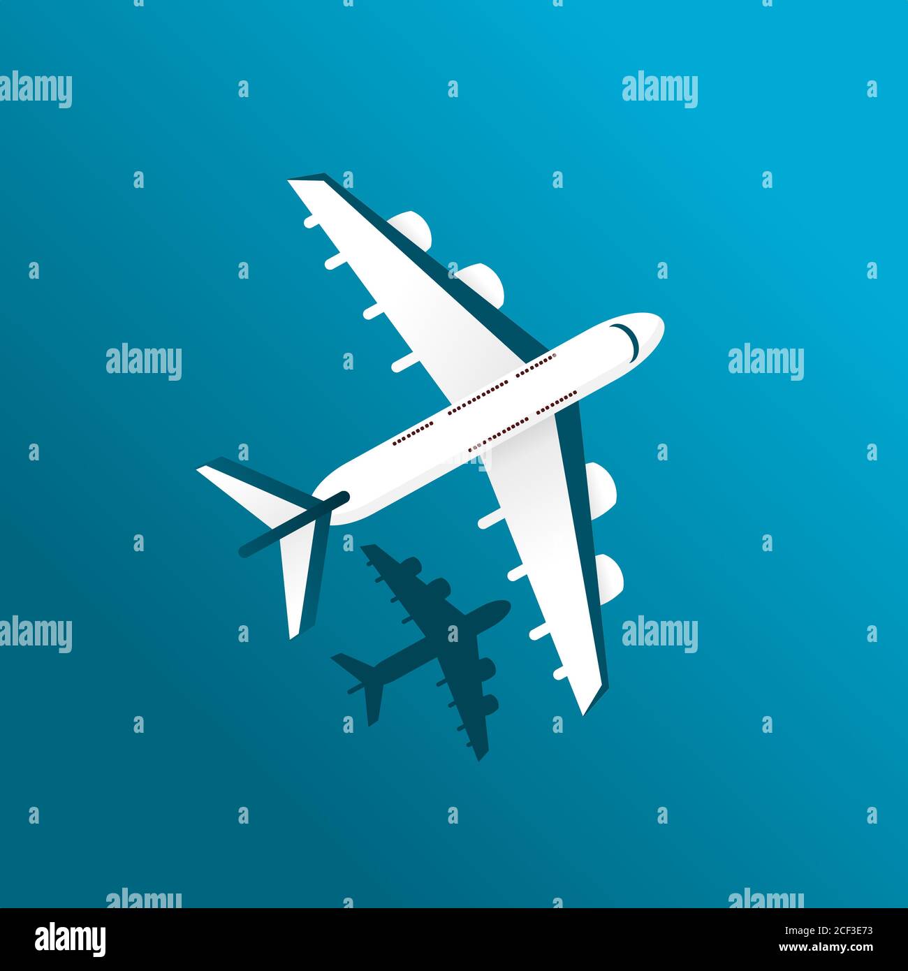 plane illustration vector, easy editable, additional image include layer by layer Stock Vector