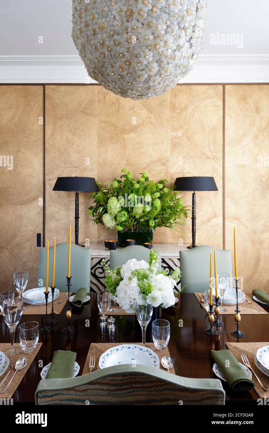 Edwardian style dining room Stock Photo