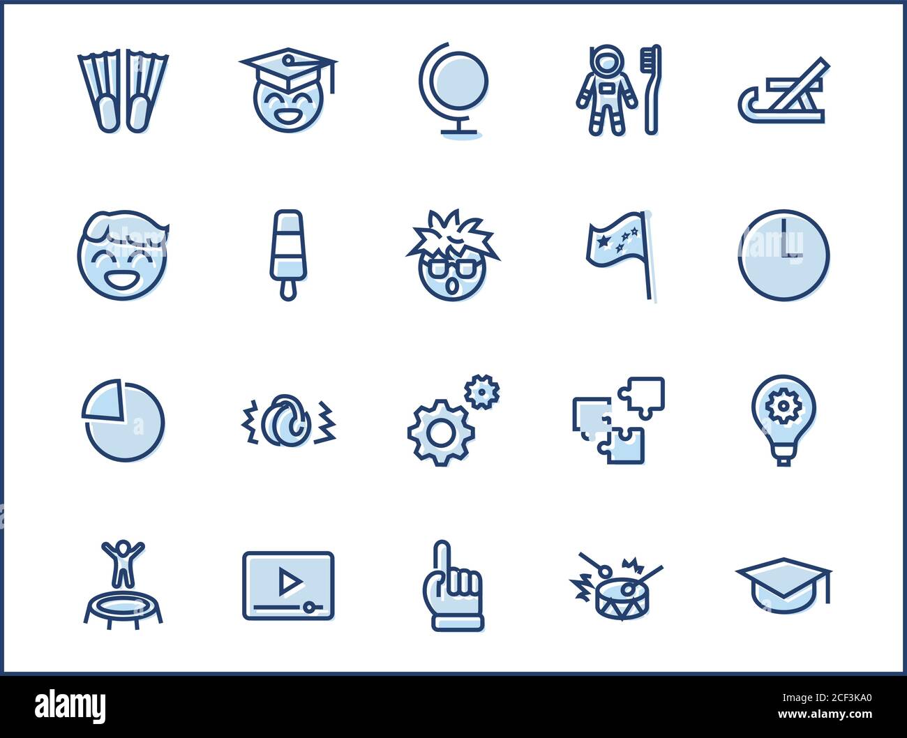 International World Day of Children's Inventions Set Line Vector Icon ...