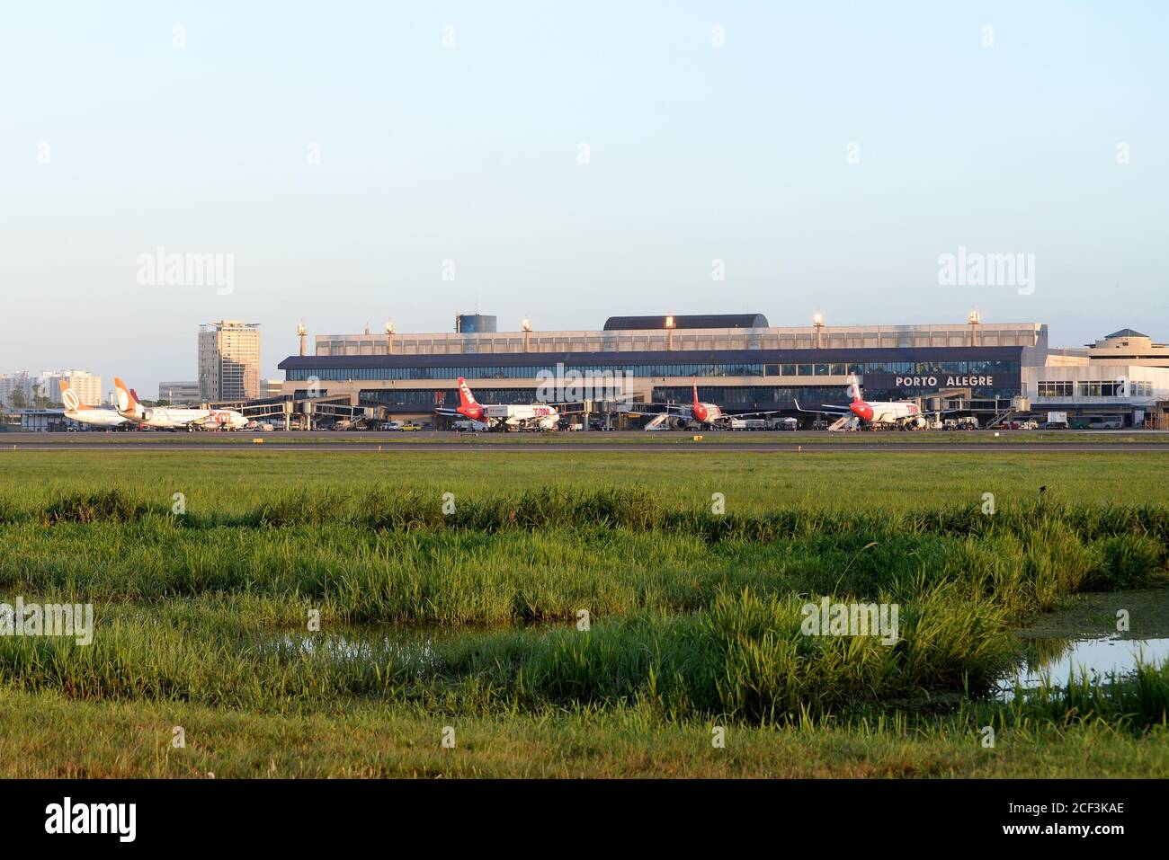 Porto Alegre International Airport Terminal 1 in Brazil. Former Salgado Filho International Airport. Stock Photo