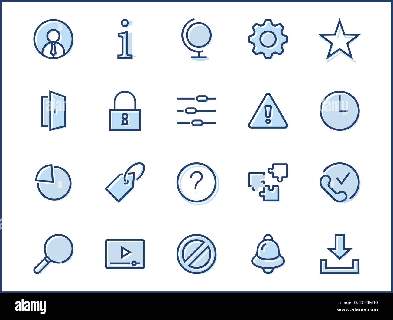 Set of Interface Related Vector Line Icons. Contains such Icons as User ...