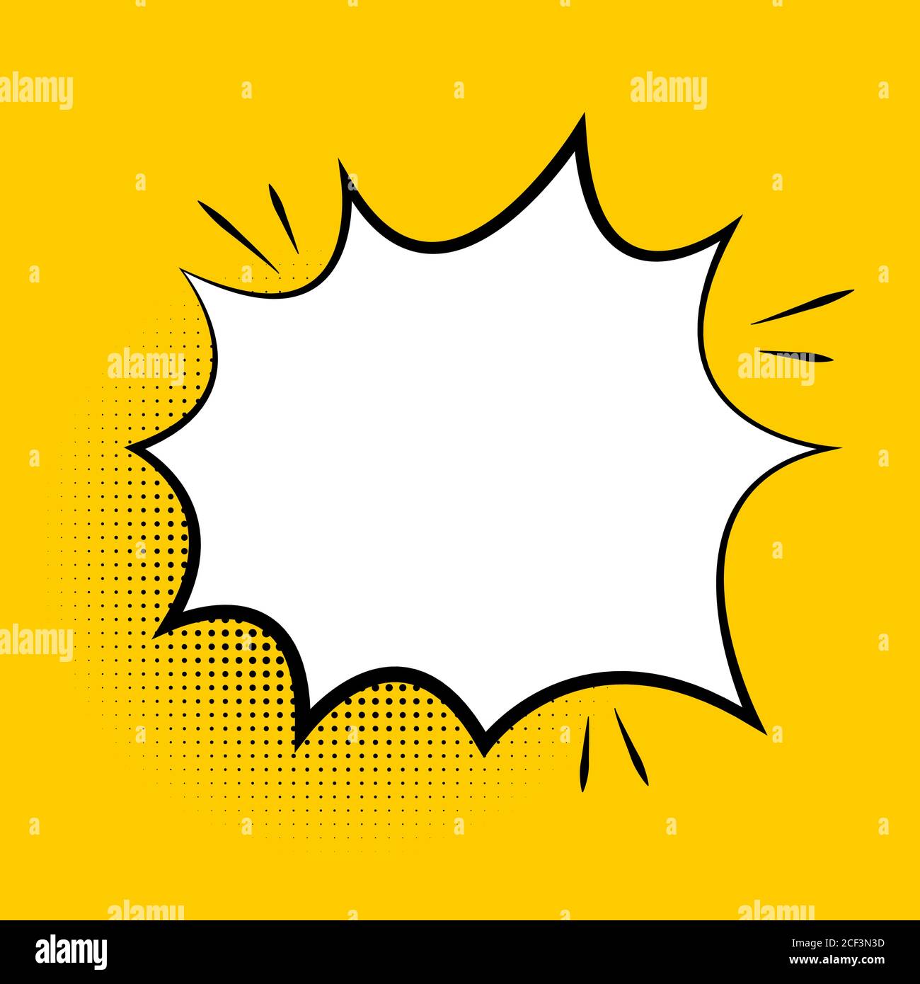 Speech Bubble in Pop Art Style. Vector Illustration Stock Vector