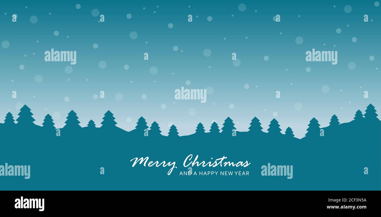 snowy winter background with forest landscape vector illustration EPS10 ...
