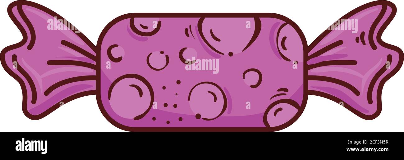 candy in wrap of color pink, in white background Stock Vector Image ...