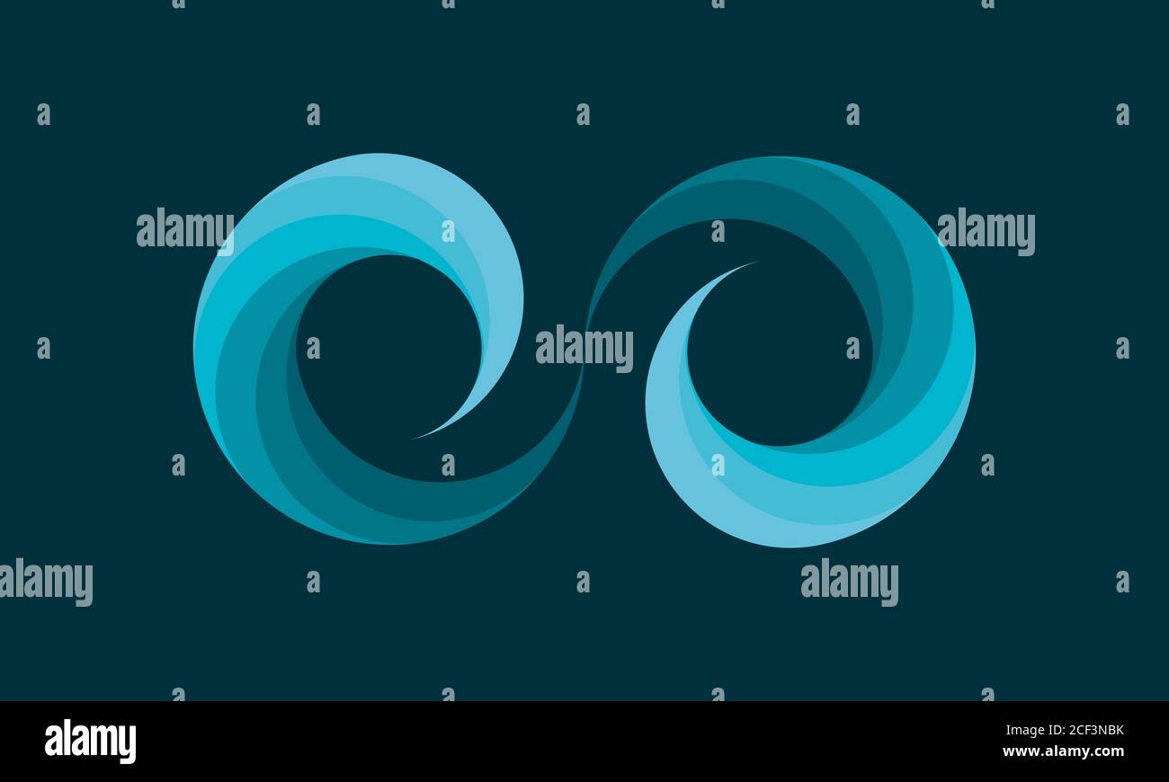 Circular geometric logo idea, vector illustration Stock Vector