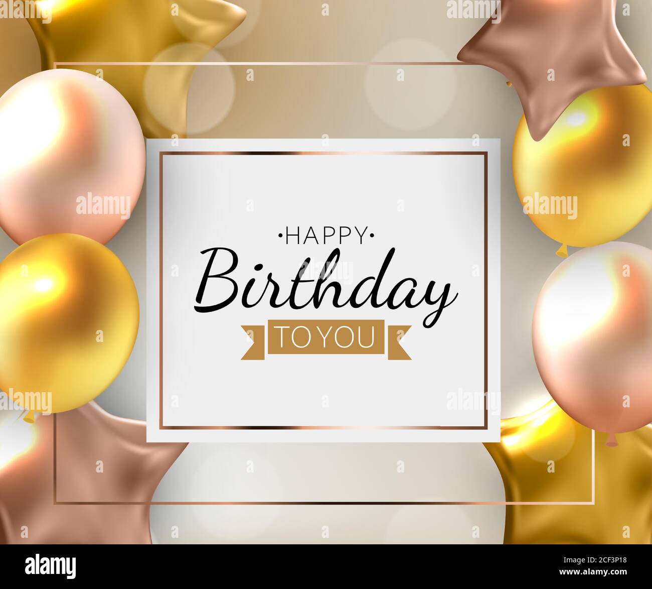 Happy Birthday Background with Balloons. Vector Illustration Stock ...