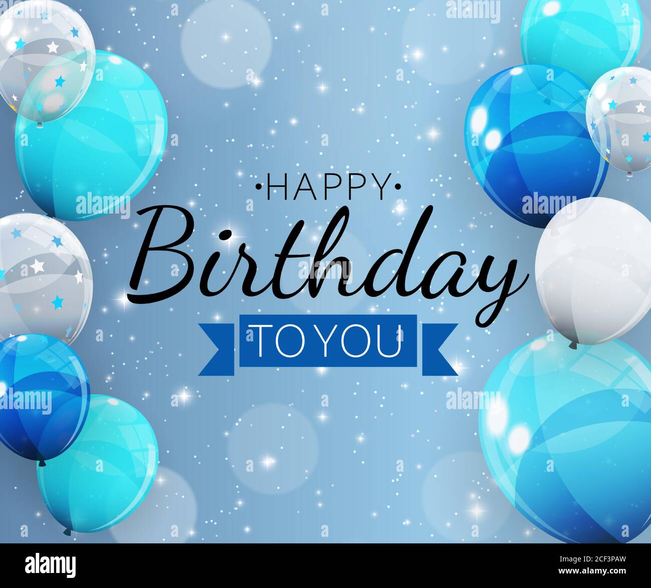 Happy Birthday Background with Balloons. Vector Illustration Stock Vector  Image & Art - Alamy