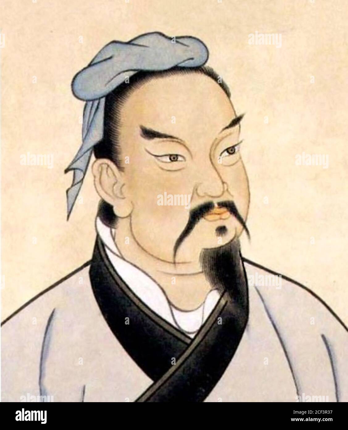 Sun Tzu. Portrait of the Chinese general, military strategist, writer and philosopher who lived in the Eastern Zhou period of ancient China in the 6th century BC. He is famous for writing the Chinese military treatise, The Art of War Stock Photo