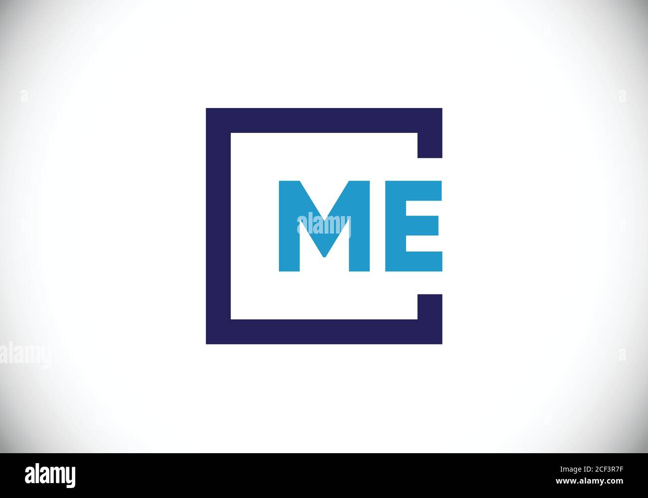 M E letter sign symbol. Initial Letter M E Logo Design Vector Template ...