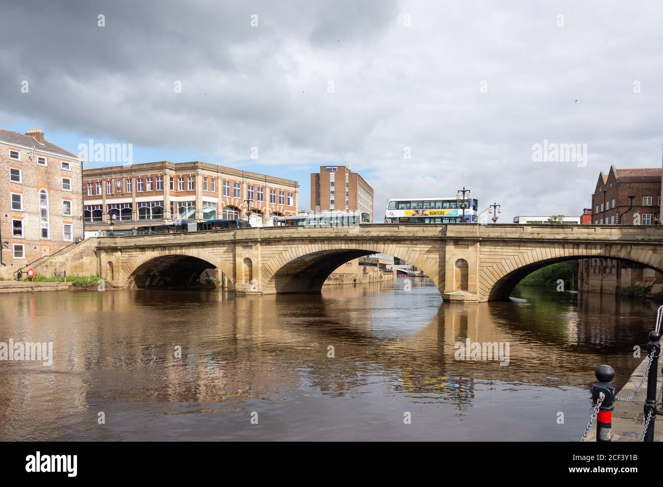 Ouse Bridge over River Ouse, York, North Yorkshire, England, United Kingdom Stock Photo