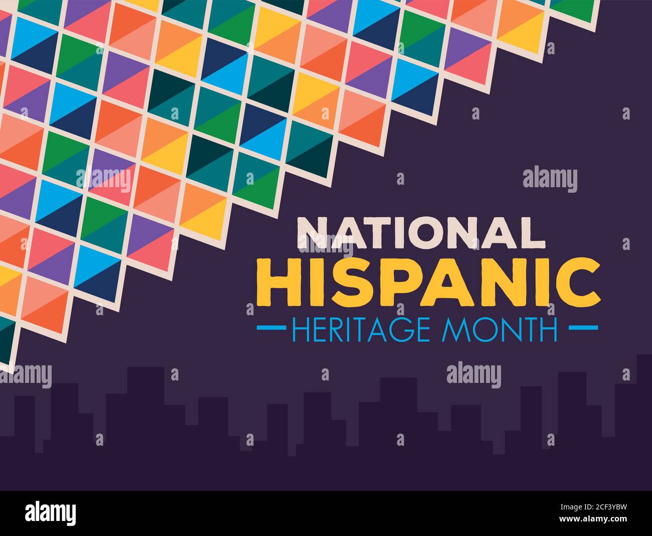 hispanic and latino americans culture, national hispanic heritage month in september and october, banner and background Stock Vector