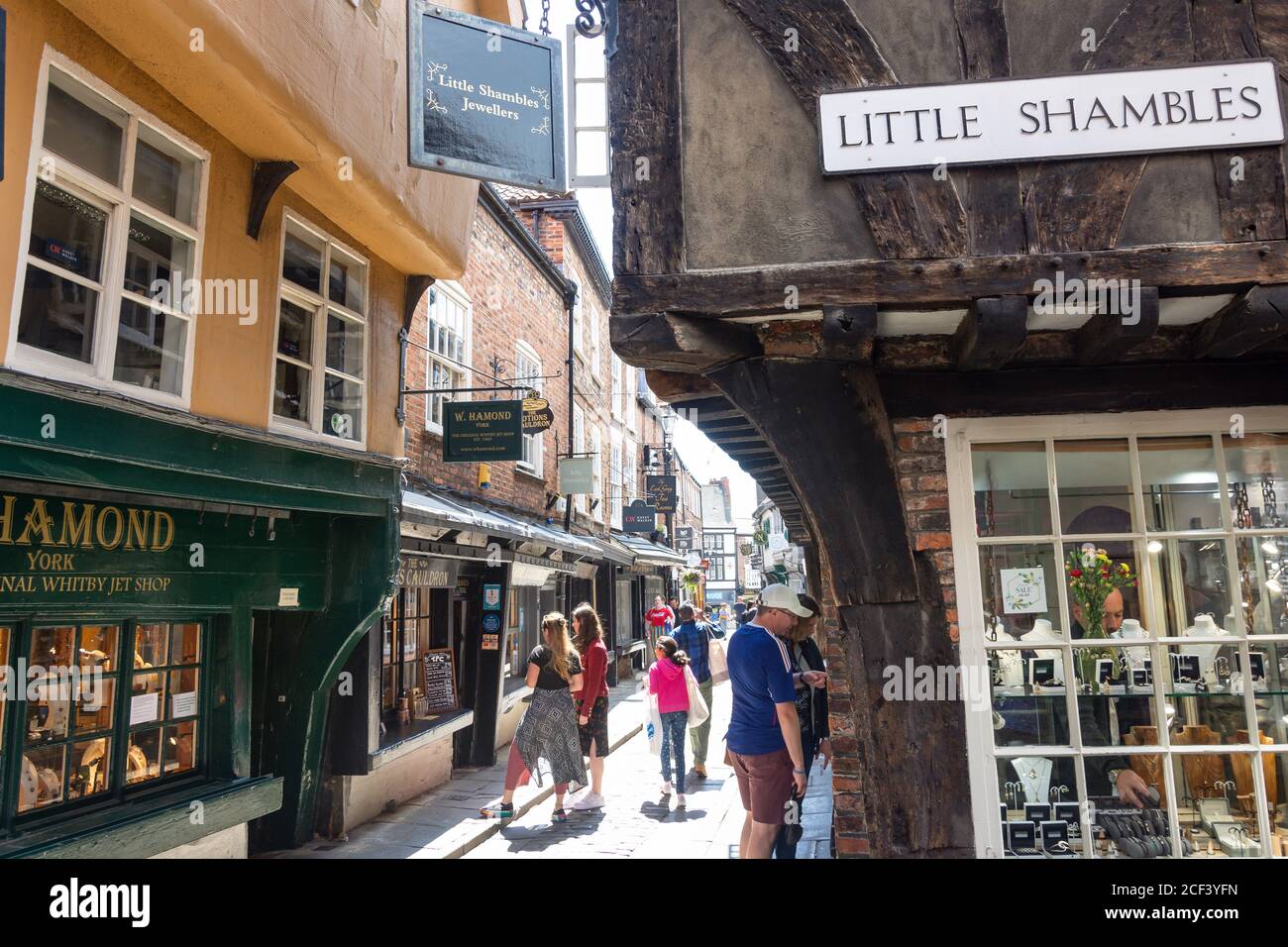 Medieval Shambles Street, Newgate, York, North Yorkshire, England, United Kingdom Stock Photo