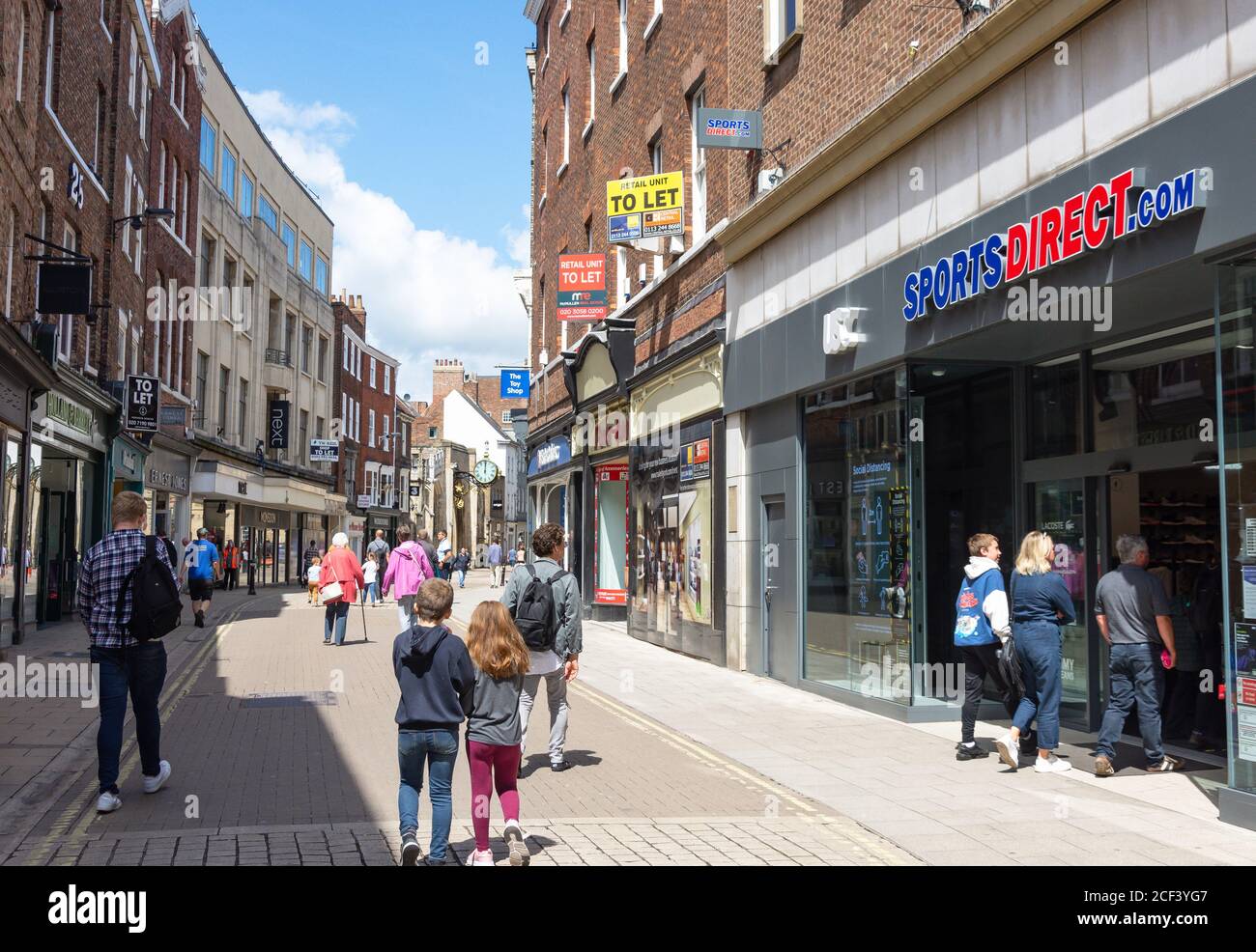 Pedestrianised Coney Street, York, North Yorkshire, England, United Kingdom Stock Photo